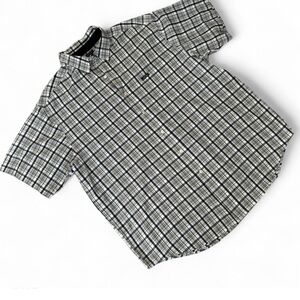 Ralph Lauren Chaps Black and Cream Plaid Shirt